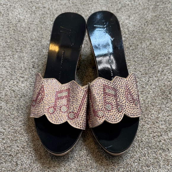 Giuseppe Zanotti | Rhinestone Musical Music Note Clog Heel Pumps Size EU 39 - Picture 10 of 12